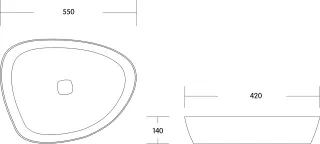 Раковина Milleau Glace MU0044-MW белый